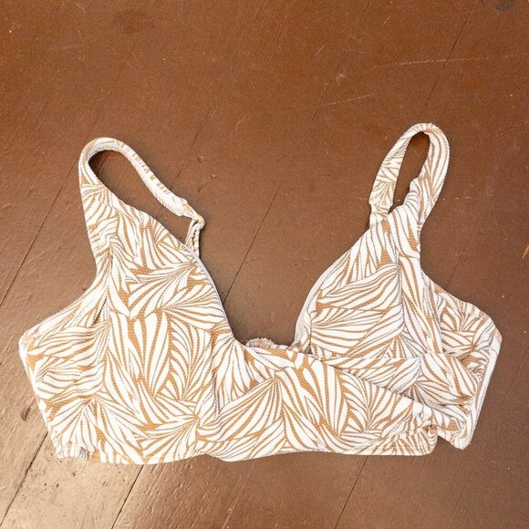 Skye Palm Leaf Print Swim Top S/M DD Bra Sized Underwire Adjustable Straps - Picture 1 of 3